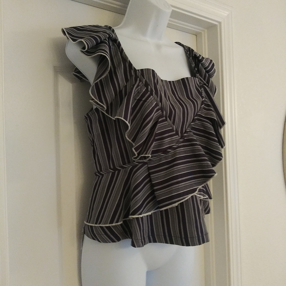 English Factory Ruffle Ruched Sleeveless Tank Top - Picture 2 of 5